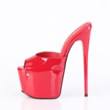 Rouge 18 cm JUBILANT-01 mules plateforme talon haut femme