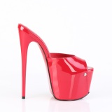 Rouge 18 cm JUBILANT-01 mules plateforme talon haut femme