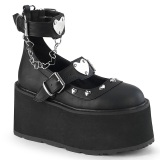 Similicuir 11,5 cm DAMNED-56 emo chaussures mary jane  boucles