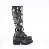 Vegan 11,5 cm SHAKER-210 plateforme bottes hautes femme  boucles