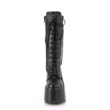 Vegan 14 cm SWING-150 plateforme bottes femme hauteur mollet  lacets