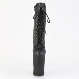 Vegan 20 cm WORSHIP-1020 Heelless bottines pony talons noires