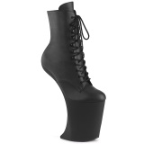 Vegan 23 cm BEWITCHED Heelless bottines pony talons noires