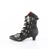 Vegan 5 cm FLORA-1035 nosferatu bottines gothique avec boucles