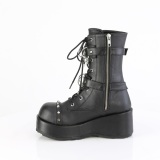 Vegan 7 cm CUBBY-54 emo femmes bottines plateforme  lacets