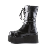 Vegan 8,5 cm TRASH205 plateforme bottes hommes  boucles