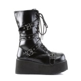 Vegan 8,5 cm TRASH205 plateforme bottes hommes  boucles