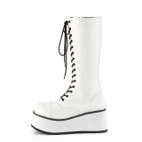 Vegan 8,5 cm TRASH502 cyberpunk plateforme bottes hautes homme blanc