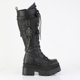 Vegan 8,5 cm WRATH-205 plateforme bottes hautes femme  lacets