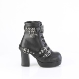 Vegan 9,5 cm GOTHIKA-66 emo femmes bottines chunky plateforme  boucles