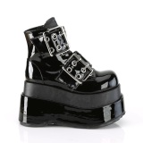 Verni 11,5 cm BEAR-104 emo bottines compenses plateforme  boucles