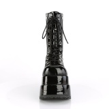 Verni 11,5 cm BEAR-265 emo femmes bottines double plateforme  lacets