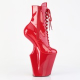 Verni 20 cm WORSHIP-1020 Heelless bottines pony talons rouges