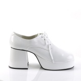 Verni JAZZ-02 disco chaussures de proxnte hommes 70  plateforme blanc