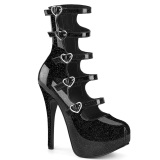 Vernis 14,5 cm burlesque chaussures plateforme bottine femmes  boucles