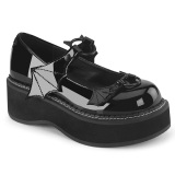 Vernis 5 cm EMILY-23 emo chaussures mary jane  boucles