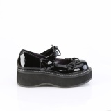 Vernis 5 cm EMILY-23 emo chaussures mary jane  boucles