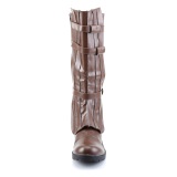 WALKER-130 marron botte de capitaine cosplay halloween bottes pour hommes