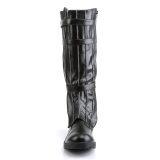 WALKER-130 noires botte de capitaine cosplay halloween bottes pour hommes